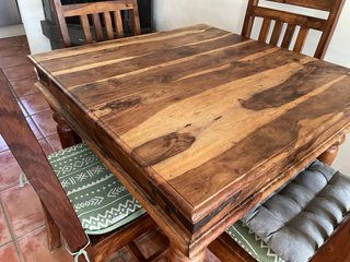Conjunto Comedor Rústico Colonial Madera Maciza