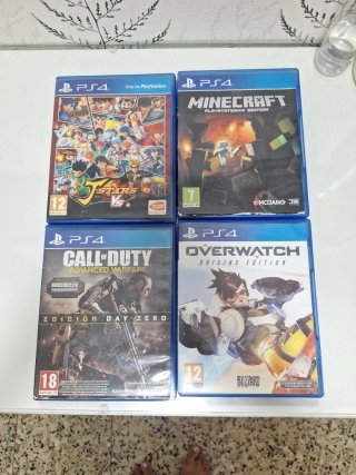 4 Juegos PS4: Call of duty, Overwatch, J-Stars, Mi