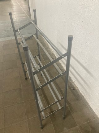 Zapatero Metálico Extensible Plata