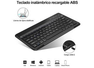 FOGARI Custodia con Tastiera per iPad Pro 12.9 6ª 2022 / 5ª 2021/ 4ª 2020/ 3ª Gen 2018, Custodia Portatile Sottile con Portapenne, Tastiera Espanola Rimovibile Senza Fili, Nero