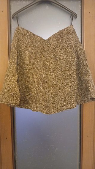 Gonna vintage Miu Miu beige/marrone lana vergine