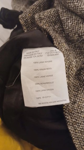 Gonna vintage Miu Miu beige/marrone lana vergine