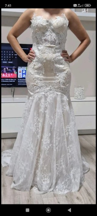 Vestido de Novia Encaje Sirena