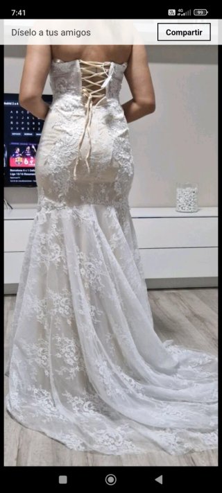 Vestido de Novia Encaje Sirena