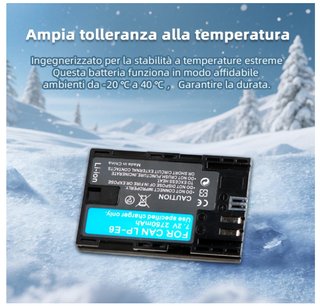 Batteria Canon LP-E6 2750mAh