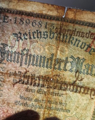 🇩🇪 Billete 500 Mark 1922