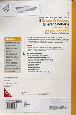 Il Cricco di Teodoro. Itinerario nell'arte. Edi...