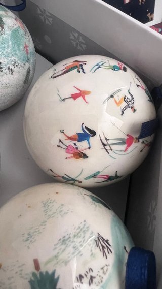 12 bolas de Navidad esquiadoresde El Corte Ingles