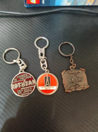 Lote 3 llaveros antiguos ROTHAN, LA PATERNAL