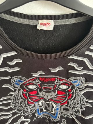Sudadera Kenzo Paris Negra Tigre Talla L