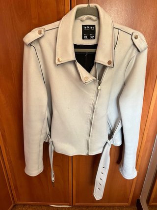 Chaqueta Biker Lefties Efecto Ante Talla XL