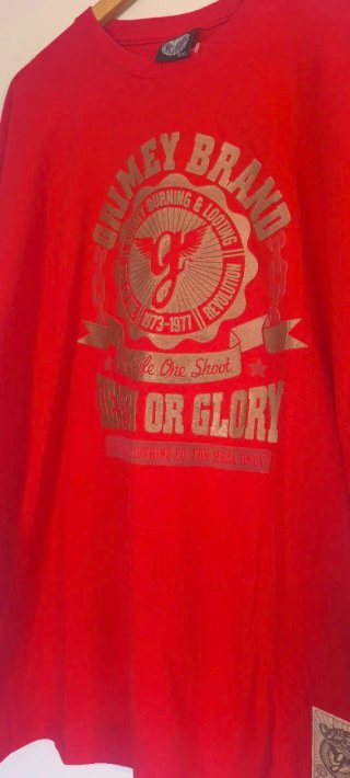 Camiseta Grimey Brand XXL Roja hombre