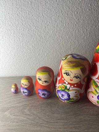 Matrioska Russa Legno Artigianale (6 Pezzi)