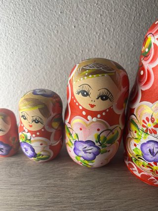 Matrioska Russa Legno Artigianale (6 Pezzi)