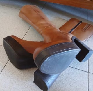 Botas Mousse & Cloud Piel Marrón Talla 40