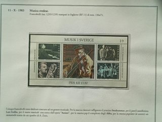Francobolli Svezia Europa Musica 1972-85