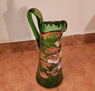 Jarrón Vidrio Soplado Florales Principios SXX
