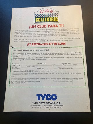Revista TYCO SCALEXTRIC