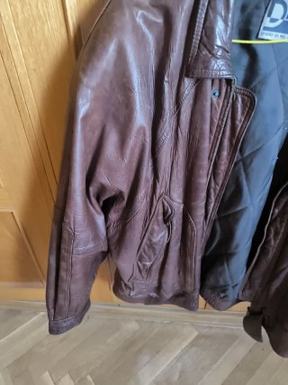 Chaqueta de cuero Deubo Marrón