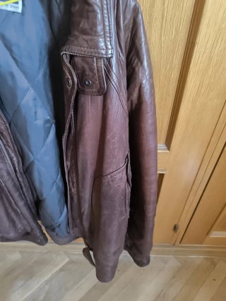 Chaqueta de cuero Deubo Marrón