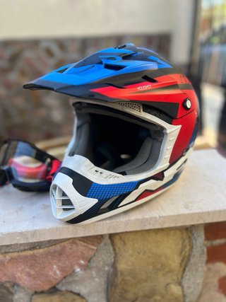 Casco Moto Motocross 100% Gafas