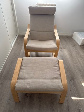 Sillón Poäng  y reposapiés Hillared - Urge venta