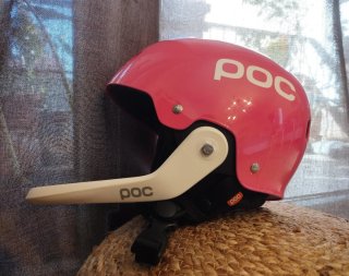 Casco POC rosa esquí y snow para competición