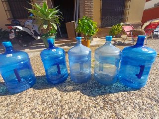 Botellas de agua 20L (5 unidades)