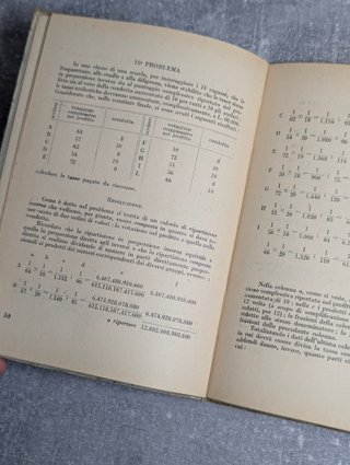 Manuale "50 problemi svolti" L. Tomasini - 1954