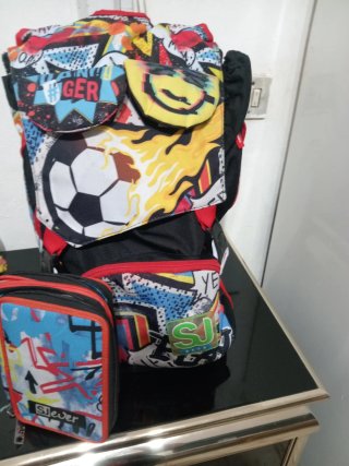 Zaino SJ multicolore con stampa fumetti