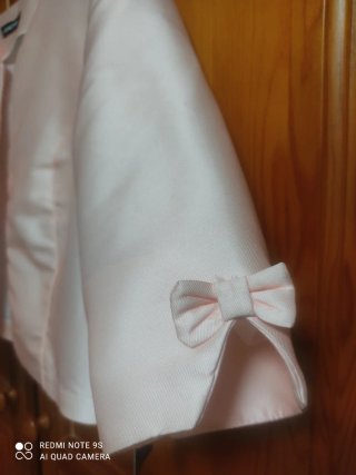 Chaqueta torera fiesta raso salmón
