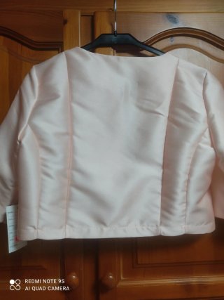 Chaqueta torera fiesta raso salmón
