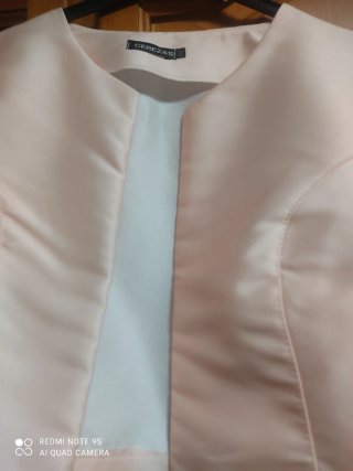 Chaqueta torera fiesta raso salmón