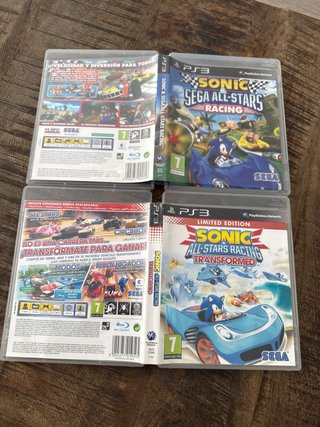 2 Juegos Sonic PS3: Transformed y Racing pal 🇪🇸