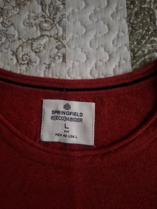 Jersey hombre rojo agranatado