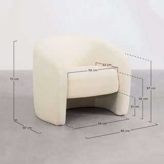 Sillón Borreguito Blanco Sklum NUEVO