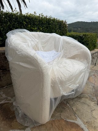 Sillón Borreguito Blanco Sklum NUEVO
