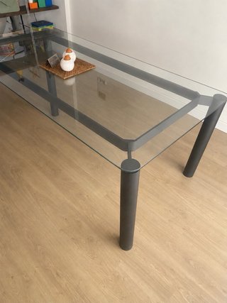Mesa de cristal estilo Mugello de Acerbis