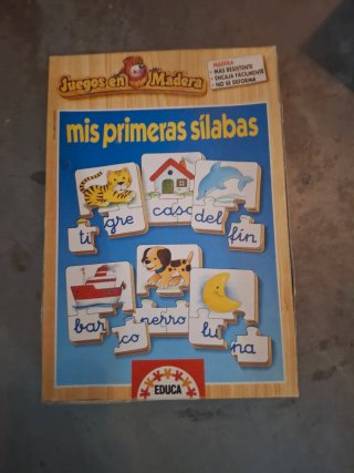 Caja con juegos de mesa y puzzles, de 3 a 6 años
