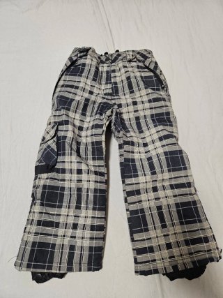 Pantalones de esquí a cuadros talla 98/104 cm