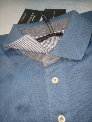 Polo uomo cotone Tollegno 1900 blu