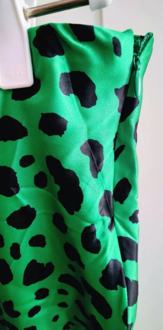 Falda midi estampado leopardo verde Talla XL