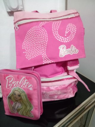 Zaino Barbie rosa con astuccio