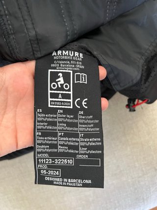 Chaqueta Moto Invierno Armure Negra