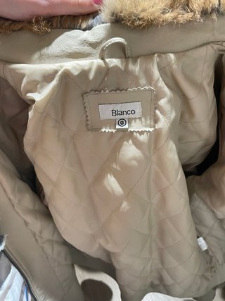 Chaqueta Piel Conejo Beige/Marrón