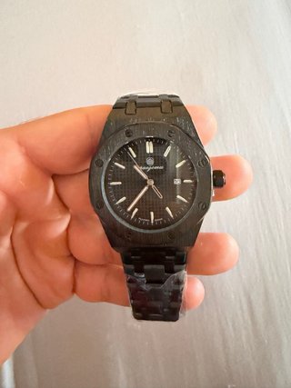 Reloj Paagomu Negro y Plateado