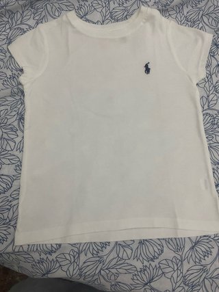 Camiseta Polo Ralph Lauren Blanca Niña/o Talla 3T