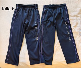 Pantalón chándal primaria. Talla 6.