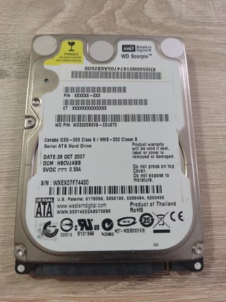 Disco Duro WD Scorpio 250GB SATA