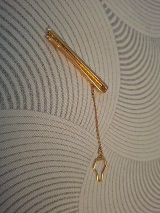 Pasador de corbata vintage Eduar bañado en oro